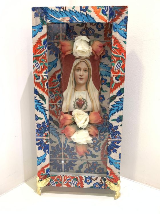 Quadrinho de Mesa Nossa Senhora de Fatima 28cm
