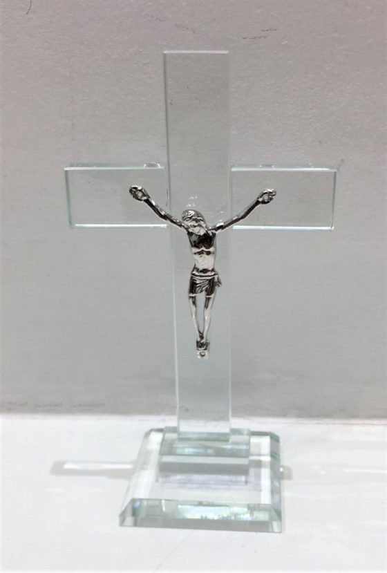 Crucifixo Vidro 14cm